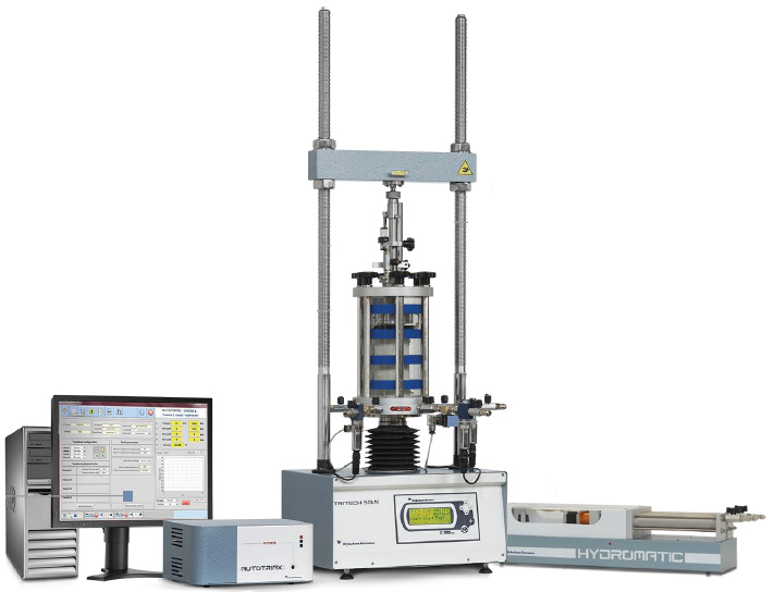 自动三轴测试系统,自动三轴仪,有效/总应力试验,有效/总应力试验,渗入试验,非鼓和三轴试验,CRS试验,无侧限,CBR 试验